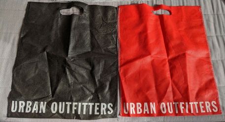 URBAN OUTFITTERS Reusable Eco Cloth Shopping Bags - Red & Black Tote Bags