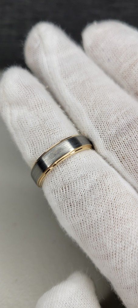 Mens Rose Gold Colored Tungsten Wedding Band, Ring Size 6, 7, 8, 9 & 11