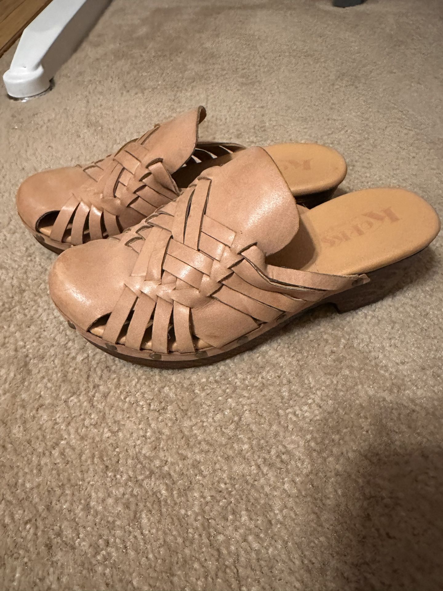 Nordstrom Leather Korks Clogs, Size 7 - Retails $80