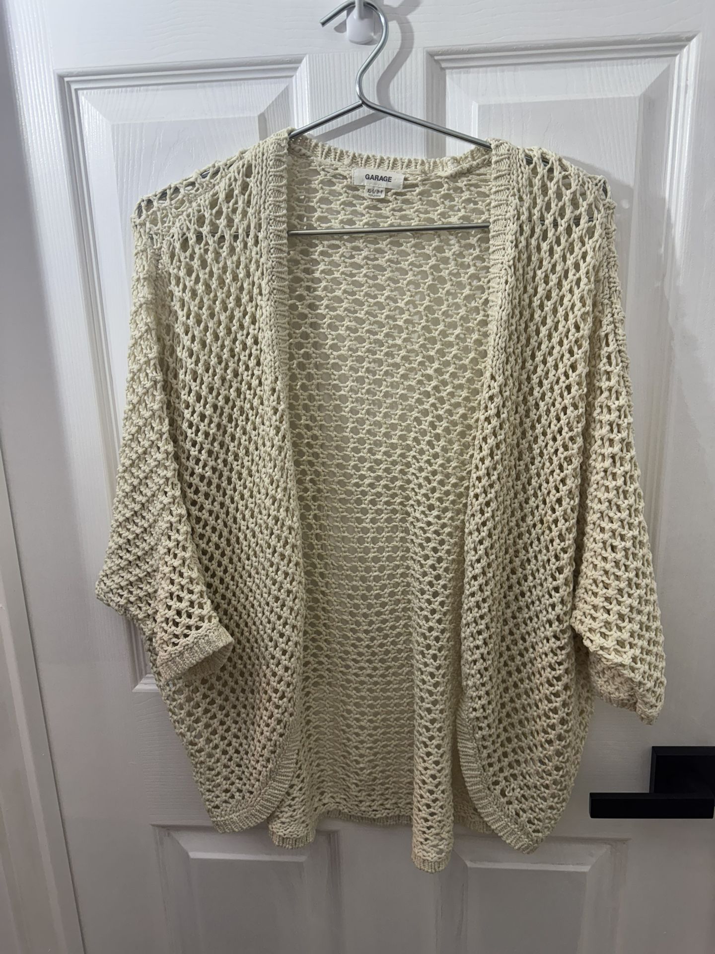 Garage Size small oversized, crocheted cardigan