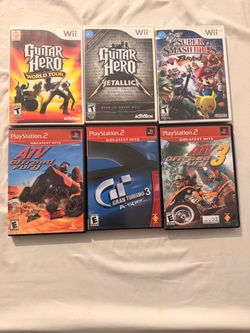 Wii games and PS2 Games