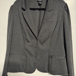 Lane Bryant Women’s Gray Stretch Blazer Jacket Size 18/20W 