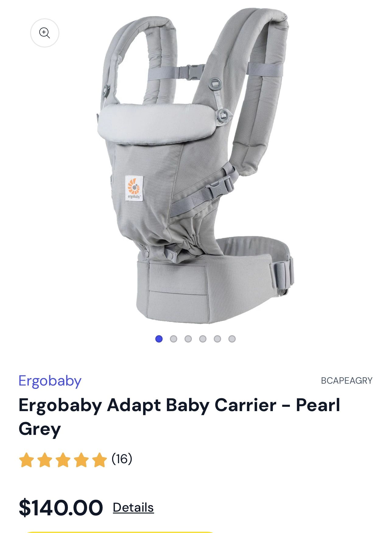 Ergobaby Omni 360 Cool Air Mesh, Ergonomici Baby Carrier Pearl Grey