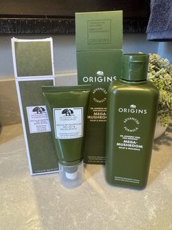 NEW Origins Origins Mega-Mushroom Lotion & Moisturizer Bundle