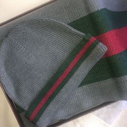 Gucci Hat And Scarf Set