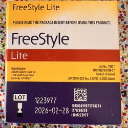 Freestyle Lite Blood Glucose Test Strips 
