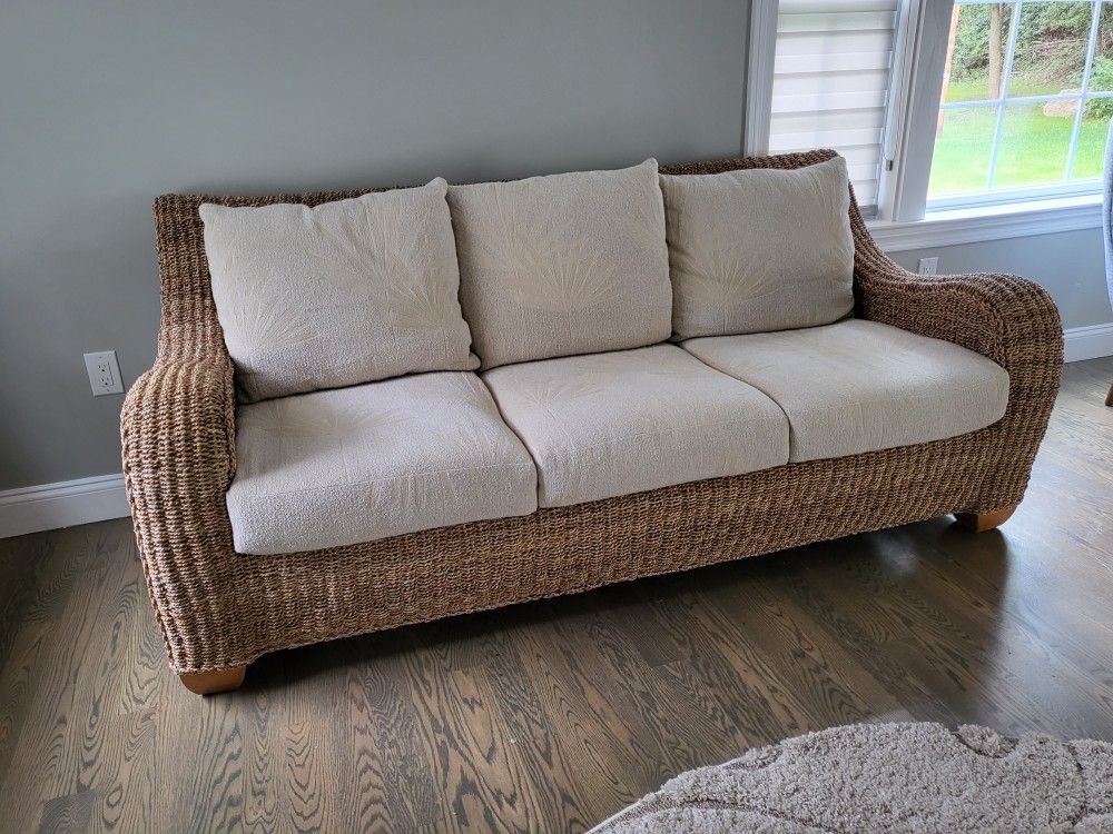 Solid Wicker Sofa For SALE 