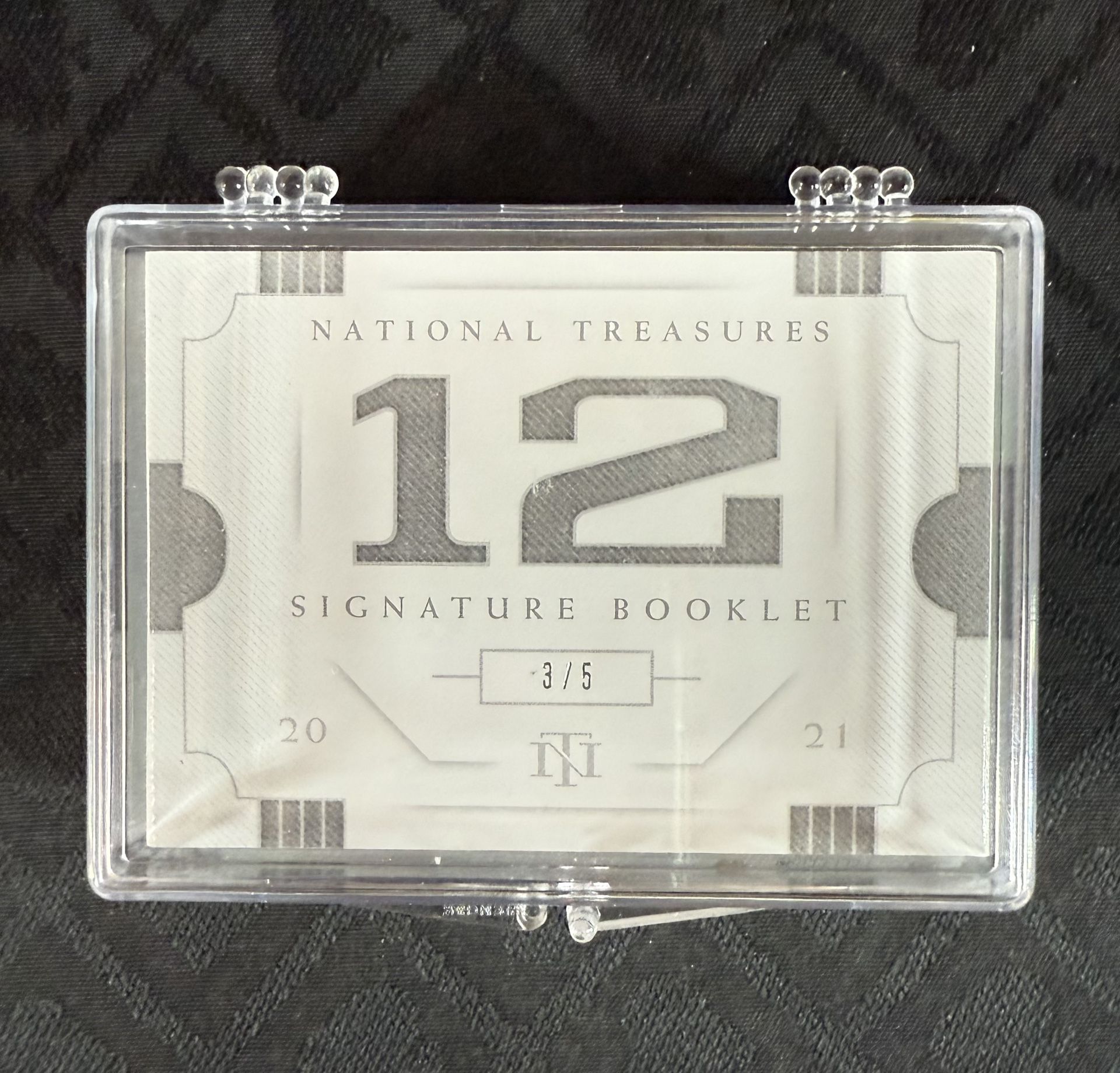 National Treasures HOF 12 Signature Booklet 3/5