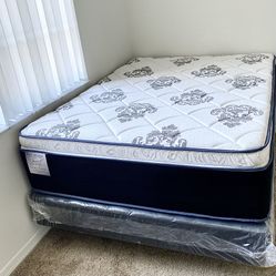 Full Size Mattress Pillow Top 14” Inches Thick Excellent Comfort Also Available: Twin, Queen And King New From Factory Delivery Available