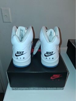 Nike Air Jordan 5 White High-Top Sneakers