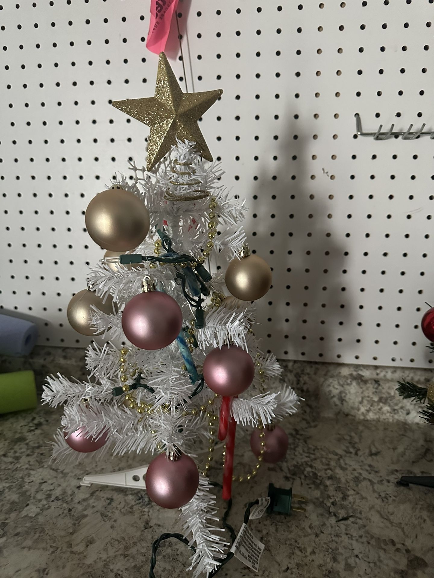 Little White Christmas Tree (14”) With Ornaments