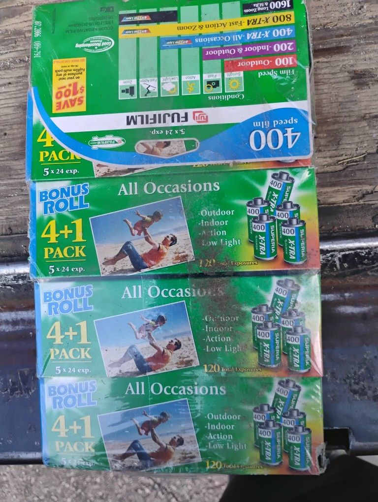 Vintage Fuji Film 5x24 4+1 Pack X 5