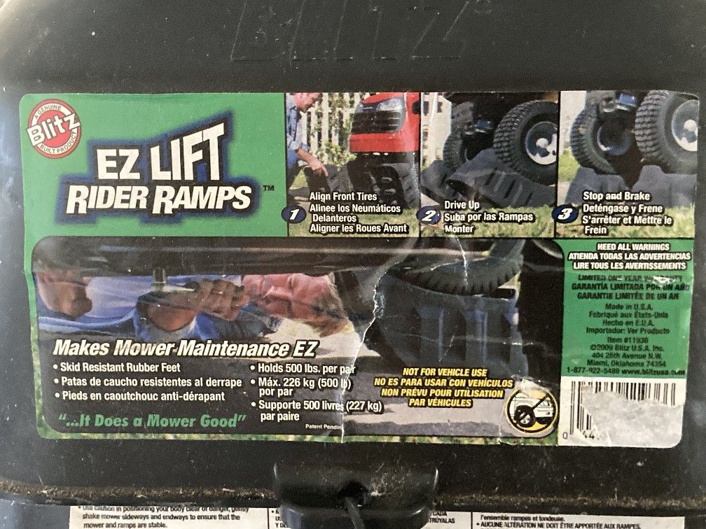 Wheel Ramps for Lawnmower 