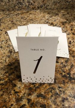 Wedding Table Numbers