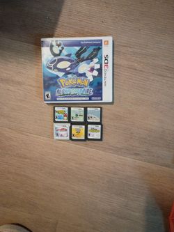 Pokémon Alpha Sapphire Nintendo 3DS + 6 Game Lot
