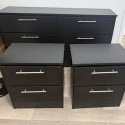 Dresser And 2 Nightstands - Cómoda Y 2 Mesitas De Noche 