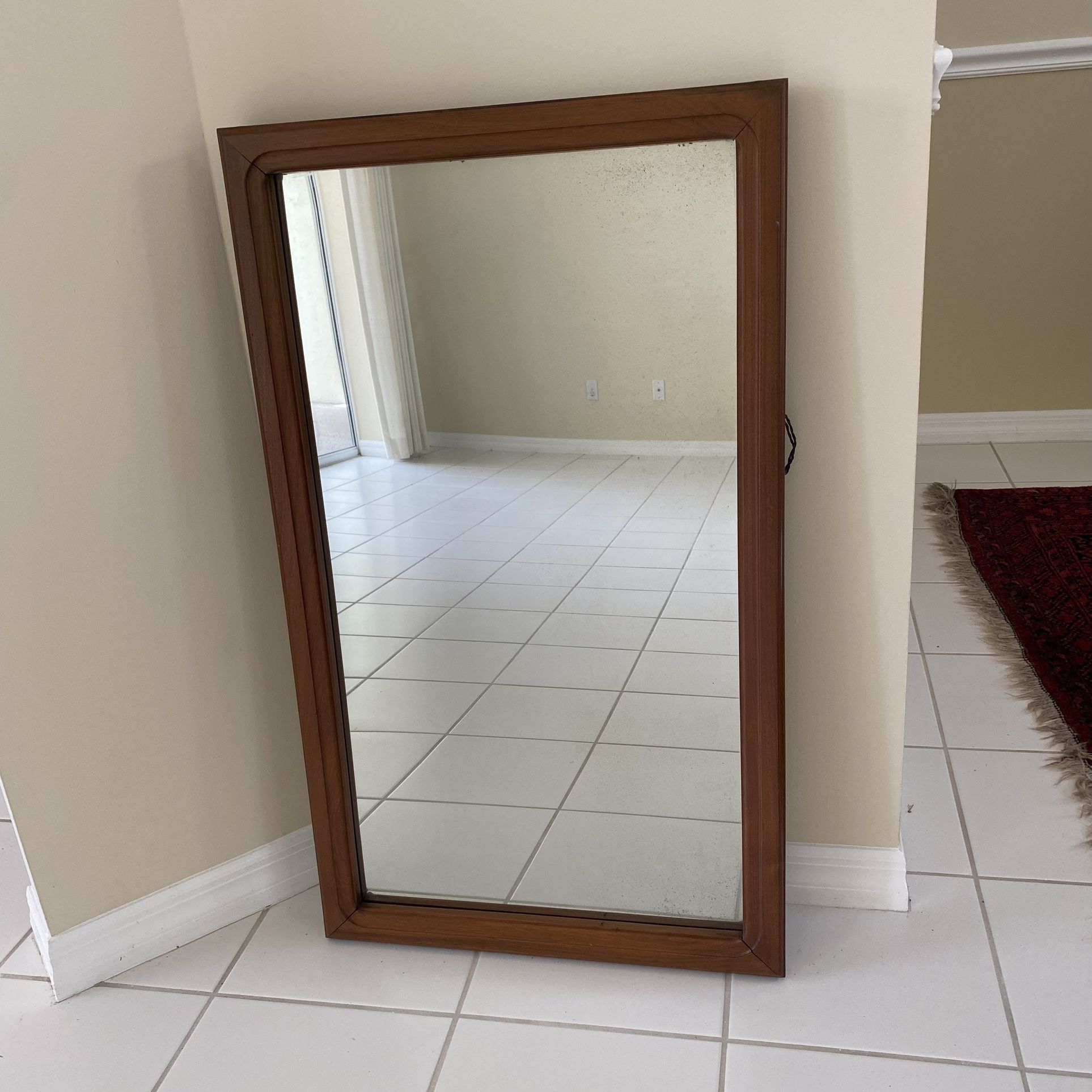 Antique Wood Mirror 23x39”