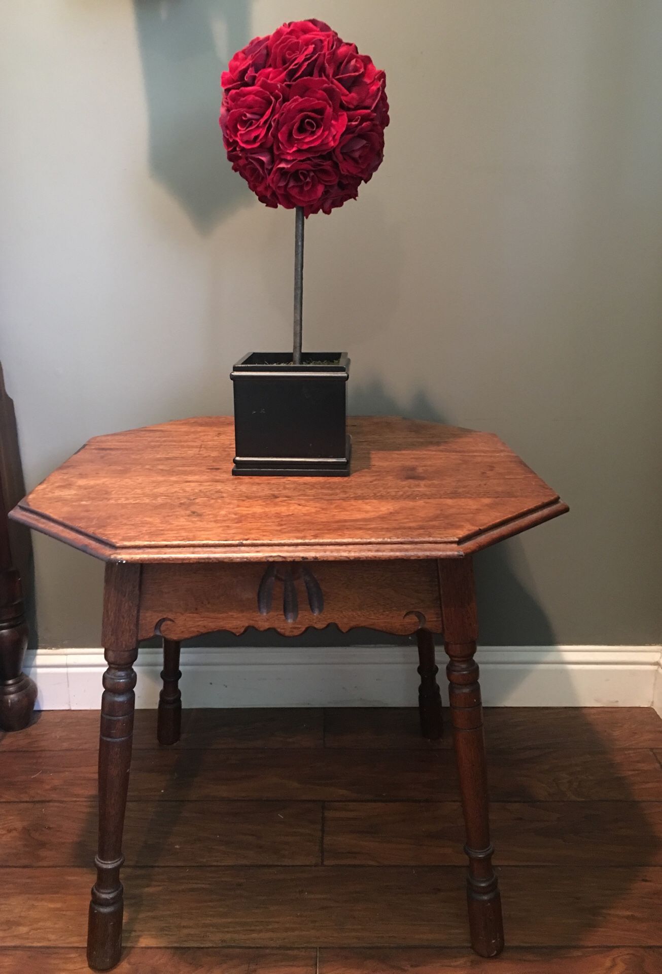 Antique beside table .
