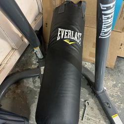 Everlast 70 Lb Punching bag With Stand And Speed Bag Attachment 