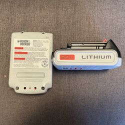 2 genuine Black and Decker 20 volt battery