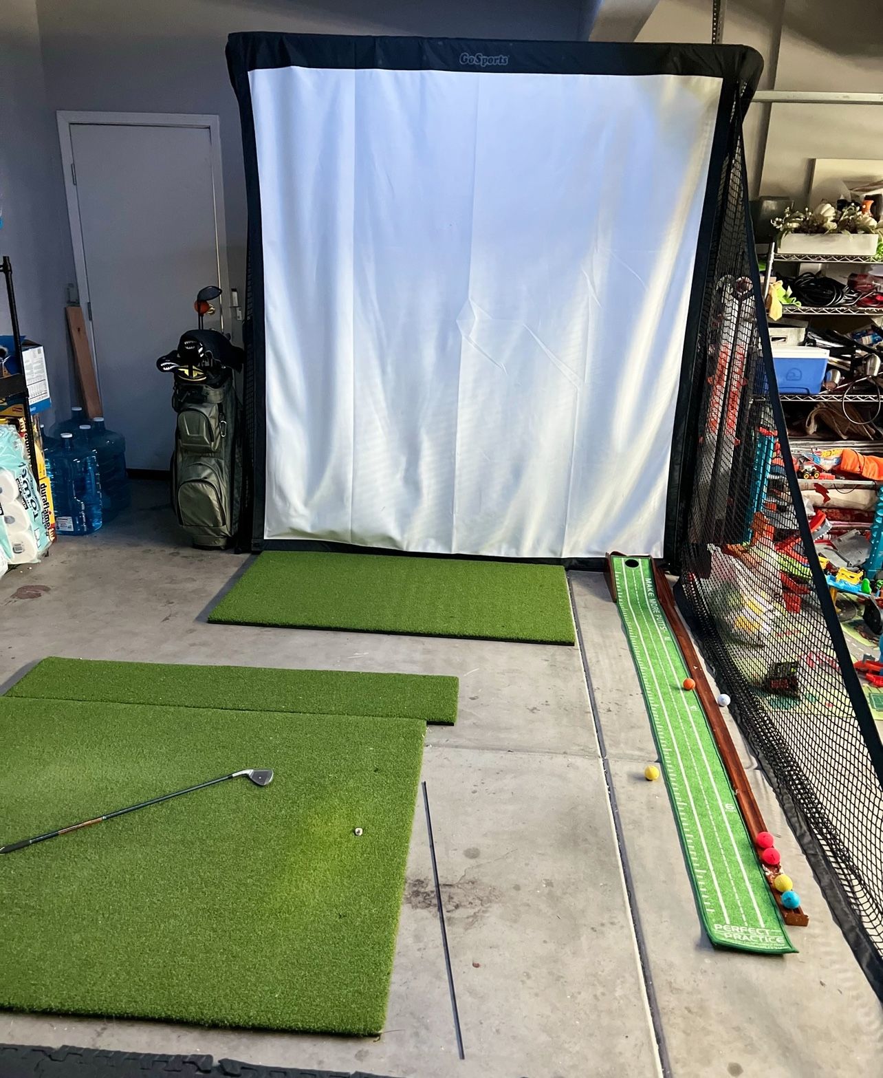 Gosport 7’ (7x7) Golf Simulator Impact Screen/GoSports Elite Golf Practice Net with Steel Frame - 7' Size