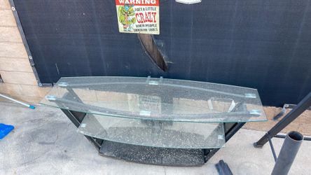 Glass tv stand