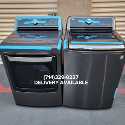 LG TOP LOAD WASHER AND GAS DRYER SET