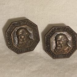 Two Association of The Great Northern RY Veterans Badge by Green Duck Co Pin Vintage