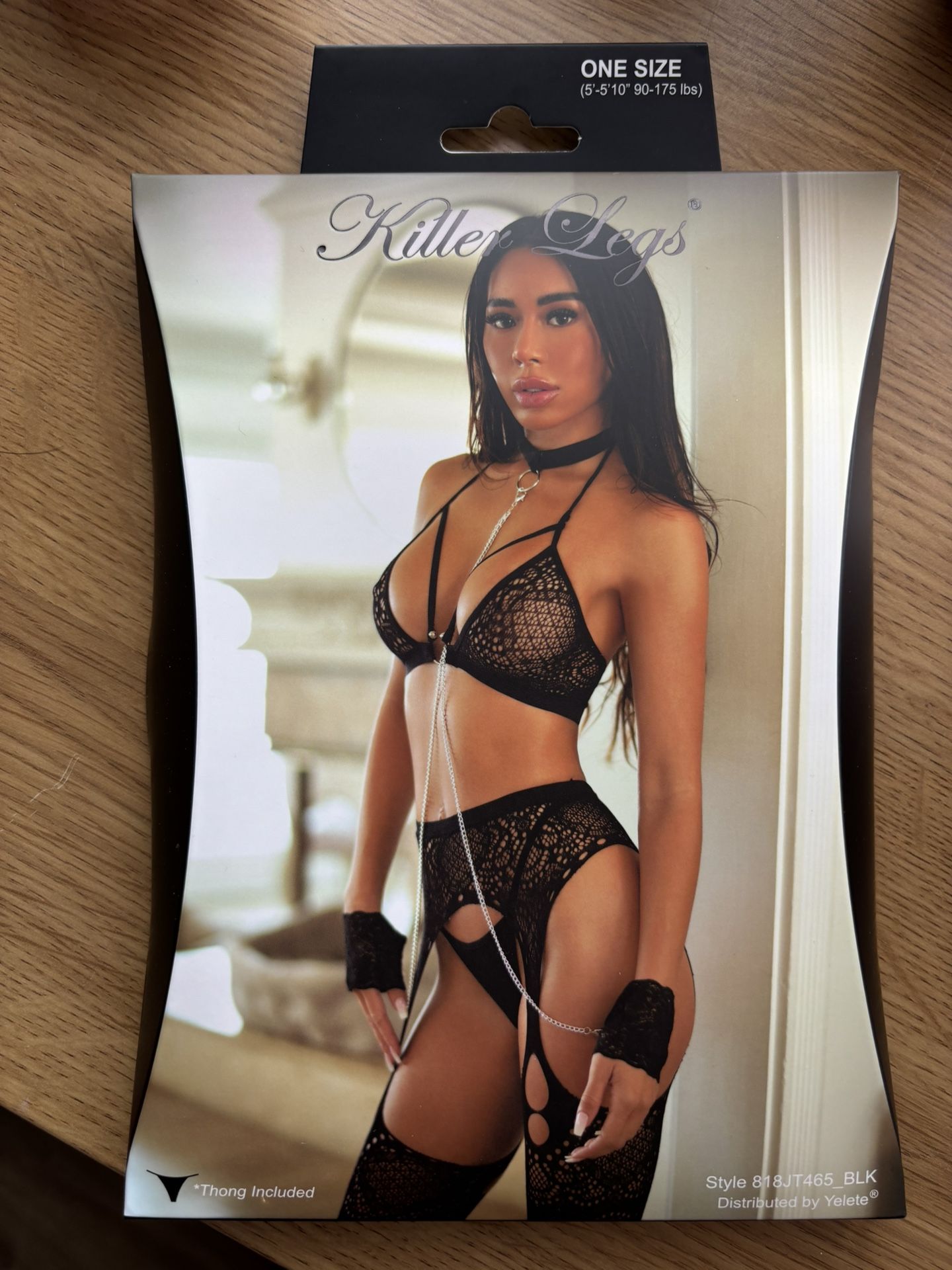 Black Chain Lingerie + Garter