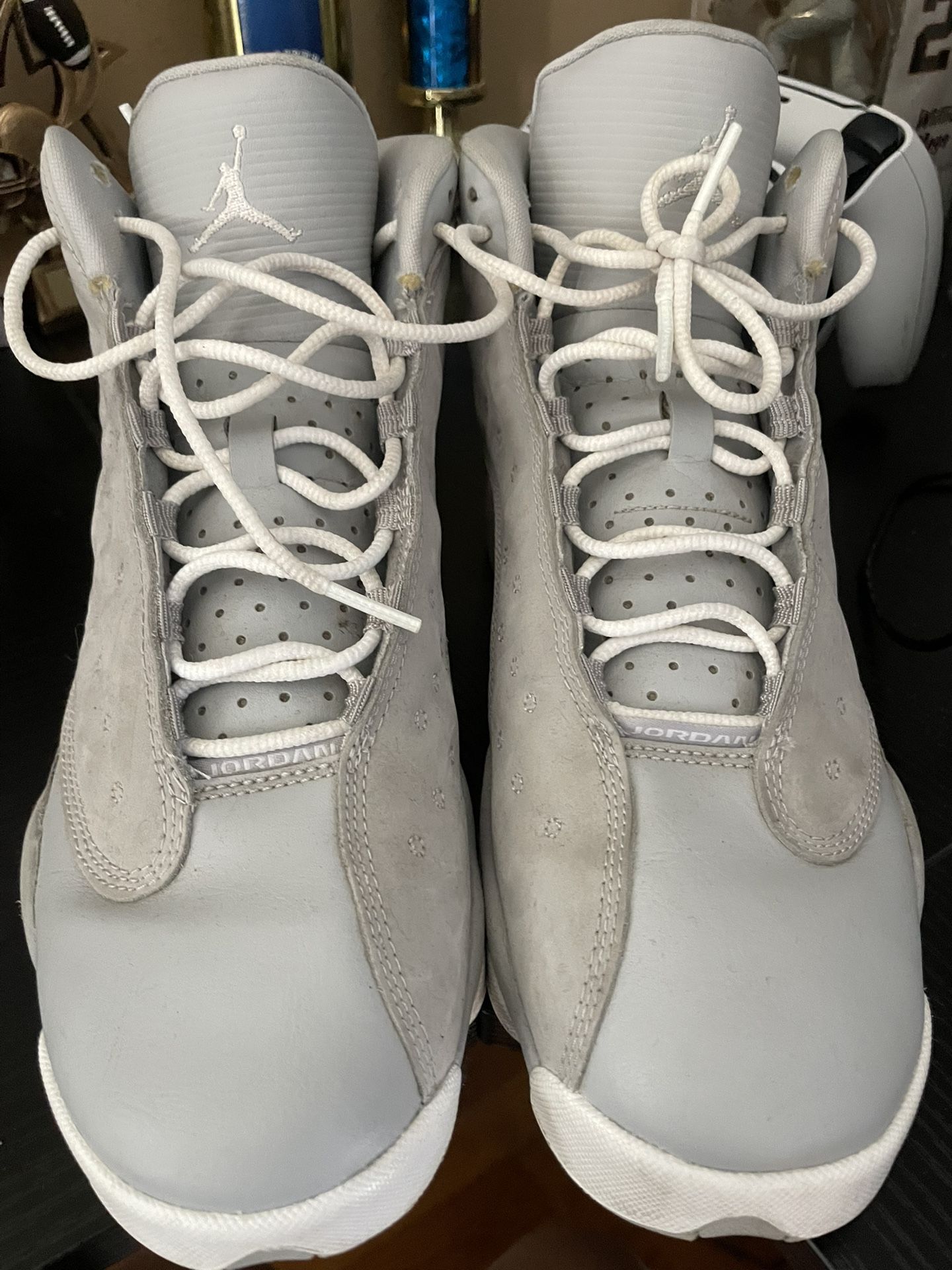 Air Jordan 13 wolf grey White Silver Suede