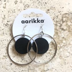 Wooden earrings, Handmade in Finland 