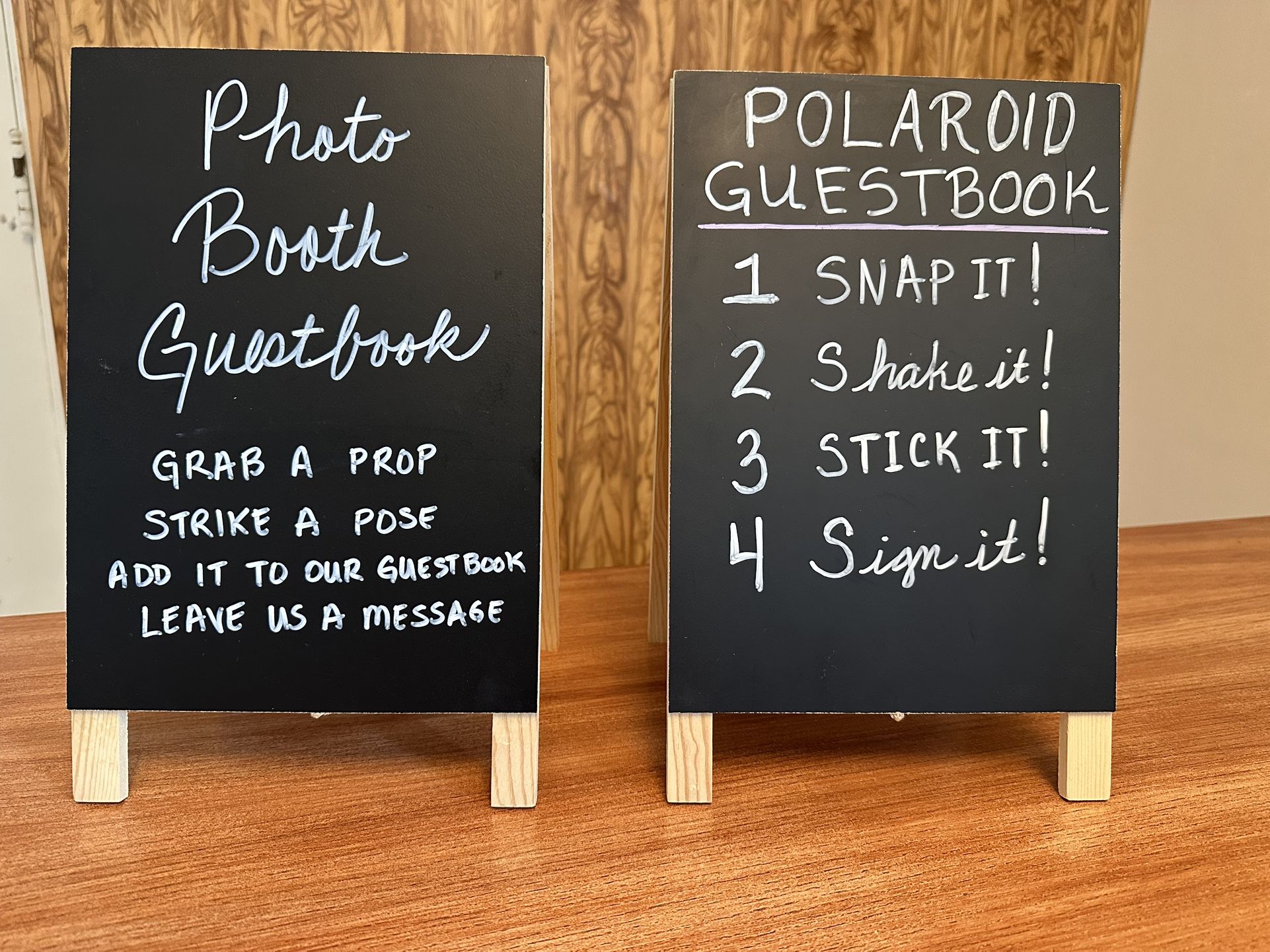 Chalkboard Easel Sign For Photobooth And Guestbook For Wedding/Party