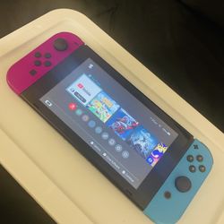 Nintendo Switch With Controllers And Accessories 