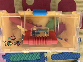 Fish and magnetic fishing pole