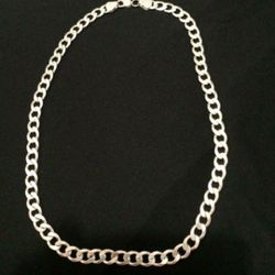 Cuban Link Chain New Unisex 925 Silver $210