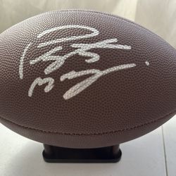 PEYTON MANNING SIGNED DENVER BRONCOS AUTOGRAPHED WILSON FOOTBALL W/COA HOLO 848