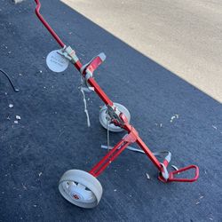 Vintage Red Wilson push/ pull golf cart