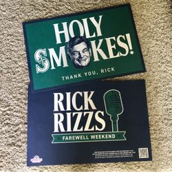 Rick Rizzs SEATTLE MARINERS Retirement Placard
