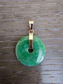 Jade Pendant with 18K Gold