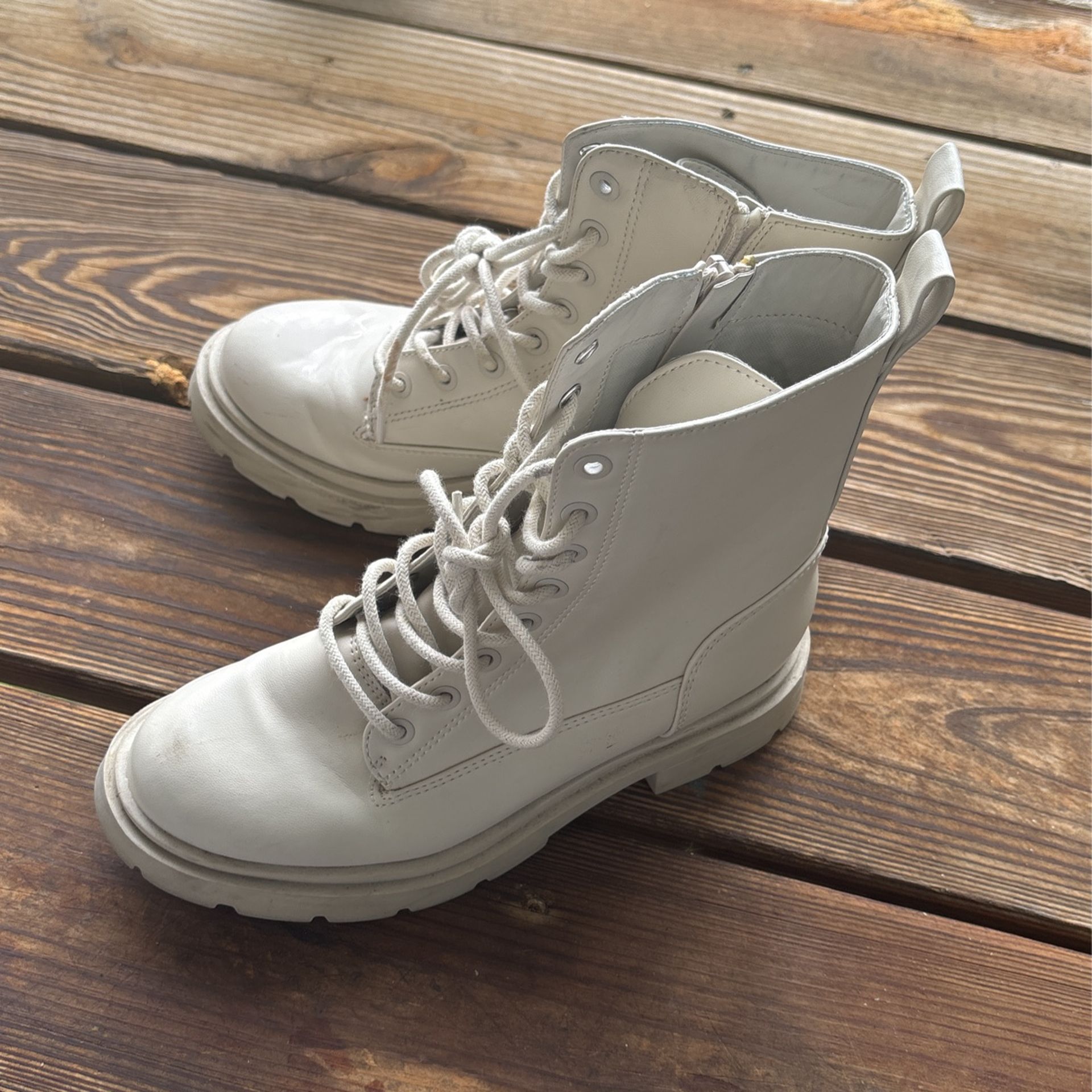 Cream Boots