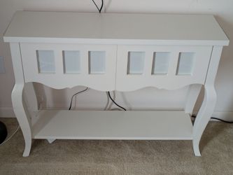 Cream Finish Console Table