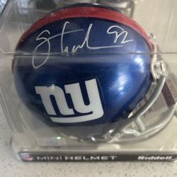 Michael Strahan Signed New York Giants Mini Helmet Jsa