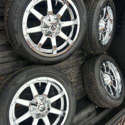 20x9 Fuel Maverick wheels 265/50r20 tires 6x5.5 6x135