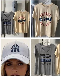 Women’s Yankee Baseball V-neck, Baseball graphic Shirt , and Baseball Hat