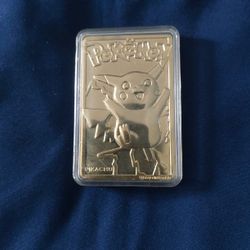 Pokémon Gold Plated Collectible 