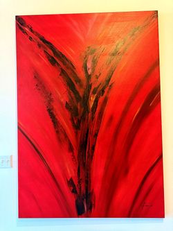 Felix Leon Original Painting 68x48 - Large, Miami Local Artist