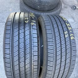 16” tires cooper 215/55/16 semi new with free installation $130 both