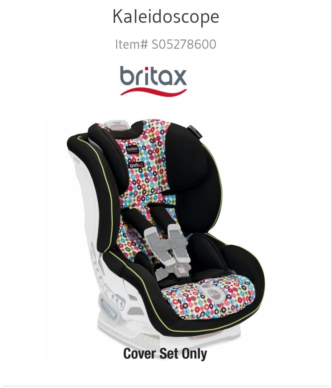 Britax Boulevard Clicktight Kaleidoscope Seat Cover ONLY - NO carseat