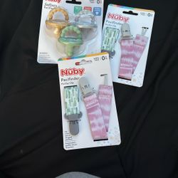 Nubby, pacifiers and pacifier clips