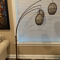 Adesso Maui Arc Lamp 82-in Antique Bronze Arc Floor Lamp